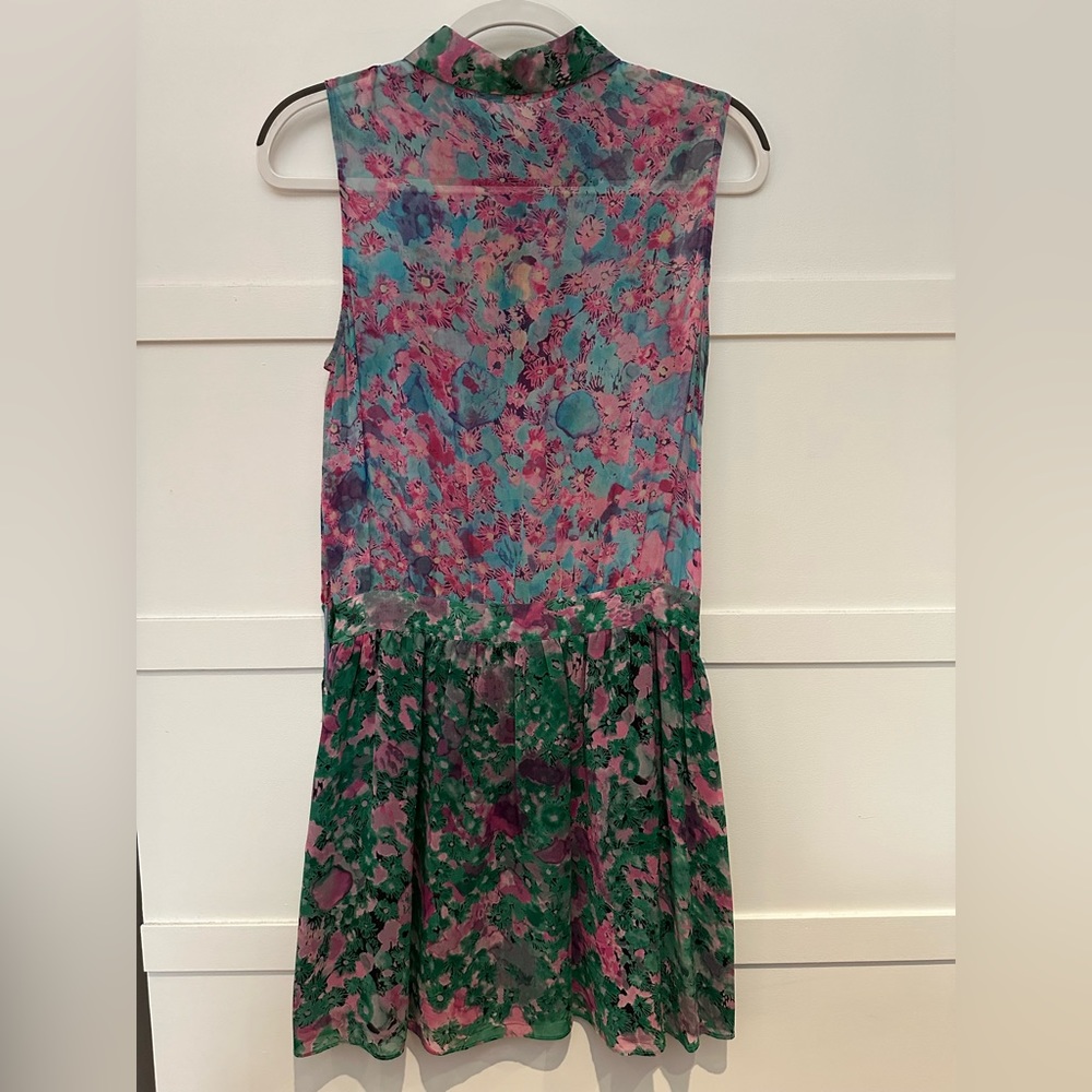Gryphon Green Pink Mini Dress • Medium